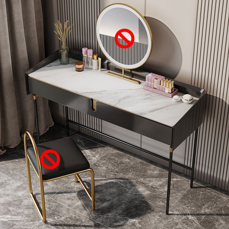 Modern Black Vanity Makeup Stone Top Dressing Table with Storage Clearhalo 'Bedroom Furniture' 'furn' 'furn_makeup_vanities' 'Furniture' 'Makeup Vanities' 'makeup_vanities' 1200x1200_12c57c78-bf3f-47e9-9449-3725bb19b763