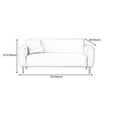 Modernism Square Arm Sofa 3-Seater 29.13" D x 27.56" H Loveseat Clearhalo 'furn' 'furn_sofas' 'Furniture' 'furniture_sofas' 'kitchen' 'kitchen_sofas' 'Living Room Furniture' 'Sofa' 'sofas' 1200x1200_12c5bfb7-7707-4340-847d-fe38393b7254
