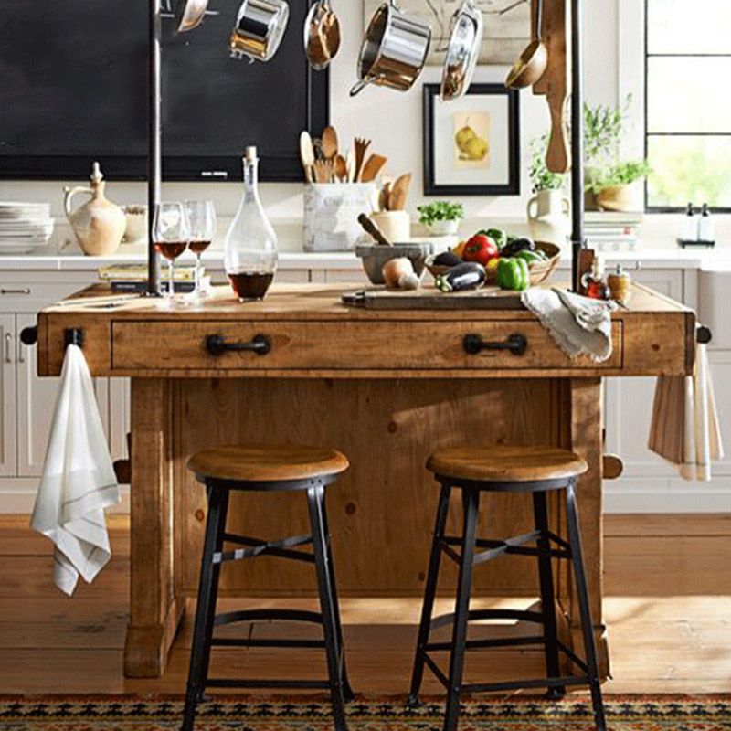 Modern Kitchen Island Table Dining Room Prep Table with Open Shelves Clearhalo 'furn' 'furn_kitchen_islands_carts' 'Furniture' 'Kitchen & Dining Furniture' 'Kitchen Islands & Carts' 'kitchen_islands_carts' 1200x1200_12c673ad-8bac-456b-83d4-6f027534c67a