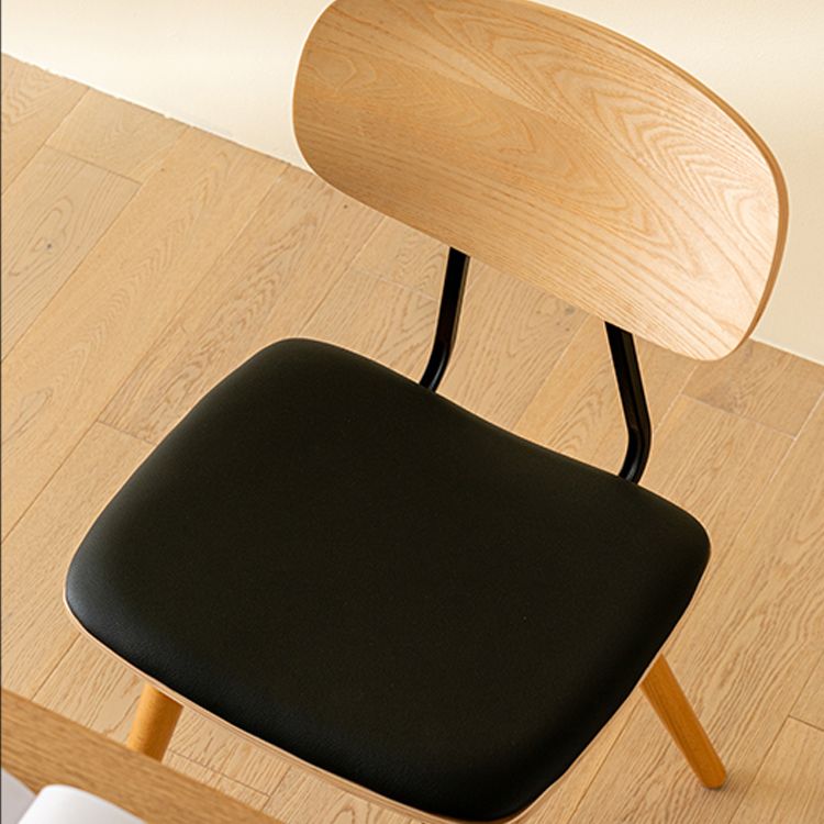 Modern Style Kitchen Chair Dining Armless Chairs with Wooden Legs