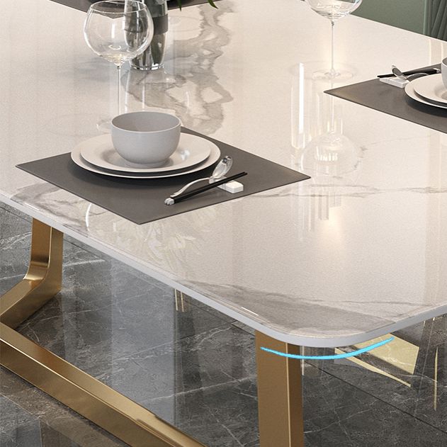 Nordic Glam 1/4/5/6/7 Pieces Dining Sintered Stone Dining Table Set with Metal Legs Clearhalo 'Dining Room Sets' 'Dining Tables & Seating' 'dining_room_set' 'furn' 'furn_dining_room_set' 'Furniture' 'furniture_dining_room_set' 'Kitchen & Dining Furniture' 'kitchen&dining_furn' 'kitchen' 1200x1200_12c9677f-f432-423b-99a1-8db01df04987