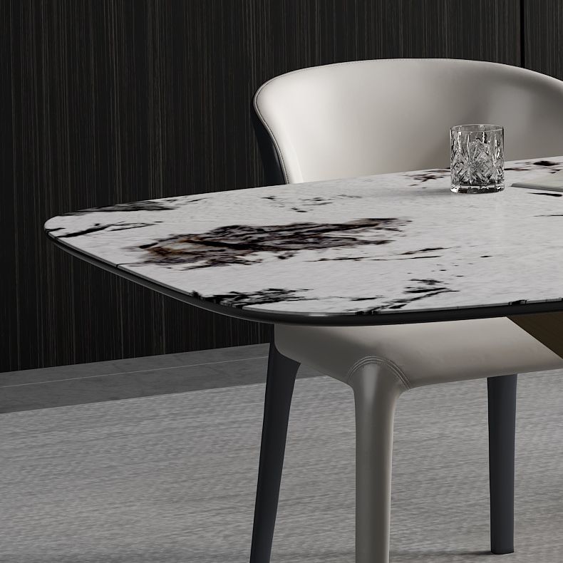 Glam 1/2/4/7 Pieces Dining Set Rectangle Sintered Stone Dining Table Set for Dining Areas Clearhalo 'Dining Room Sets' 'Dining Tables & Seating' 'dining_room_set' 'furn' 'furn_dining_room_set' 'Furniture' 'furniture_dining_room_set' 'Kitchen & Dining Furniture' 1200x1200_12ca9424-b8b8-4add-995f-48ef1beec01d