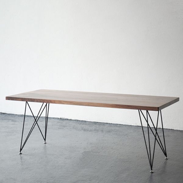 Rectangle Industrial Style Dining Table Wood Fixed Table with Solid Wood Clearhalo ' dining_table' 'Dining Tables & Seating' 'Dining Tables' 'furn' 'furn_dining_table' 'Furniture' 'furniture_dining_table' 'Kitchen & Dining Furniture' 'kitchen&dining_furn' 'kitchen' 'kitchen_dining_table' 1200x1200_12cc0bac-daf5-49d4-8bbf-a02929877ed6