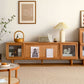 Scandinavian TV Stand Console Wooden TV Media Stand with Doors Clearhalo 'furn' 'furn_tv_stands_entertainment_centers' 'Furniture' 'Living Room Furniture' 'TV Stands & Entertainment Centers' 'TV Stands & Media Storage Furniture' 'tv_stands_entertainment_centers' 1200x1200_12cc2a68-5895-4ea4-b259-eb0a914b3243