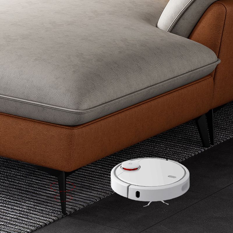 Faux Leather 34.64 " H Flared Arm Sofa & Chaise for Living Room