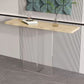 Tableau de console de rectangle en bois massif 29.53 pouces de haut table de l'extrémité avec jambe acrylique