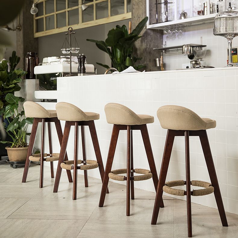 Modern Backrest Counter Stool Wood Cashier Bar Stool with Cushion and Pedal Clearhalo 'Bar Furniture' 'Bar Stools' 'bar_stools' 'furn' 'furn_bar_stools' 'furniture_bar_stools' 'Kitchen & Dining Furniture' 'kitchen&dining_furn' 'kitchen' 'kitchen_furn' Furniture' 1200x1200_12cd77e6-53e0-4059-b801-ad270fd56bd4