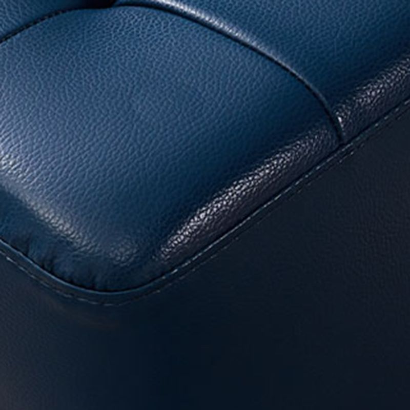 Moderno vera vera pelle ottomane trapuntato trapuntato sgabello quadrato pouf