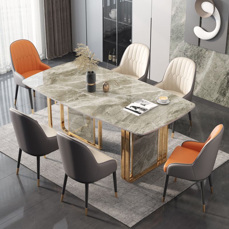Luxury Sintered Stone Top Table Rectangle Dining Table with Double Pedestal Base Clearhalo ' dining_table' 'Dining Tables & Seating' 'Dining Tables' 'furn' 'furn_dining_table' 'Furniture' 'furniture_dining_table' 'Kitchen & Dining Furniture' 'kitchen&dining_furn' 'kitchen' 'kitchen_dining_table' 1200x1200_12cf0fa1-d7e9-405f-ad0d-50239f6963b9