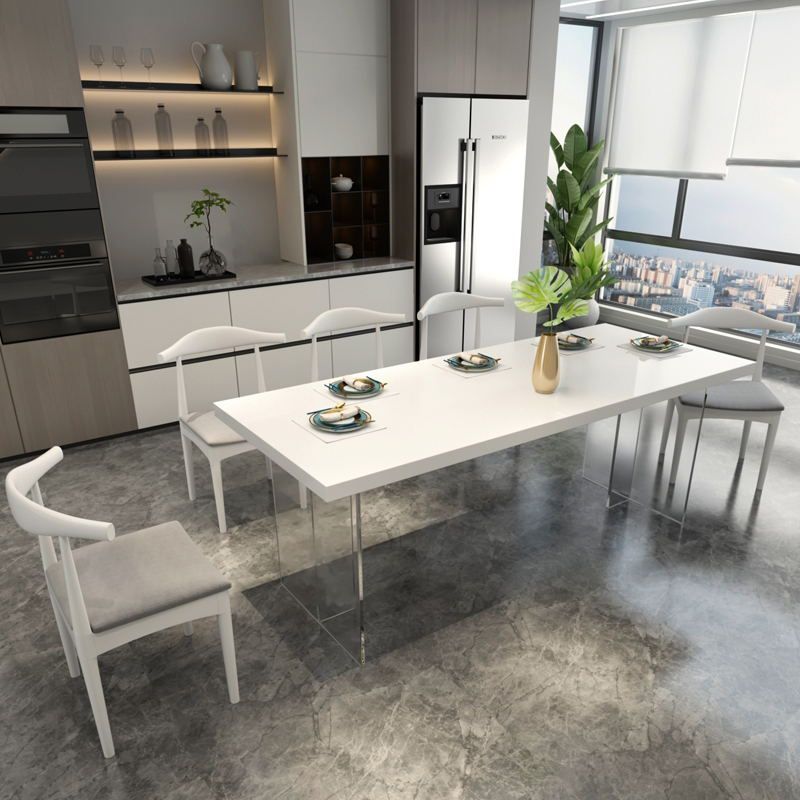 Modern 1/2/5/6/7 Pieces Rectangle Dining Set Solid Wood Dining Table with Chairs Clearhalo 'Dining Room Sets' 'Dining Tables & Seating' 'dining_room_set' 'furn' 'furn_dining_room_set' 'Furniture' 'furniture_dining_room_set' 'Kitchen & Dining Furniture' 'kitchen&dining_furn' 'kitchen' 1200x1200_12d00be5-ef36-4b47-9fa7-16a106f59f4e