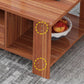Moderner Couchtisch aus Holz mit Stauraum und Bündeltischen mit 4 Beinen