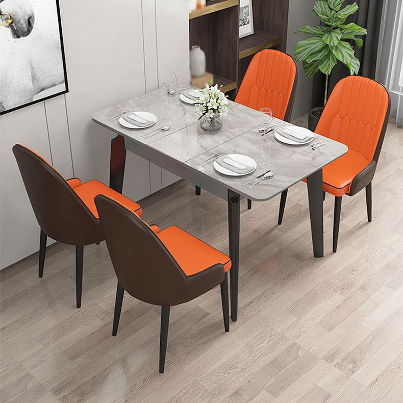 Home Scandinavian Arm Chair Parsons Back Upholstered Metal Dining Room Chair Clearhalo ' kitchen&dining_furn' 'Dining Chairs' 'Dining Tables & Seating' 'dining_chair' 'furn' 'furn_dining_chair' 'Furniture' 'furniture_dining_chair' 'Kitchen & Dining Furniture' 'kitchen' 1200x1200_12d0efbc-eedb-4b2e-8749-9e82c171e3ca