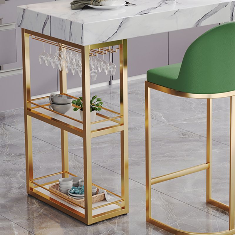 Rechthoek Modem en eigentijdse stenen bar -hoogte pubtafel voor woonkamer