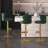 Taburete de cuero de estilo glamour taburete de barra de altura ajustable con giro