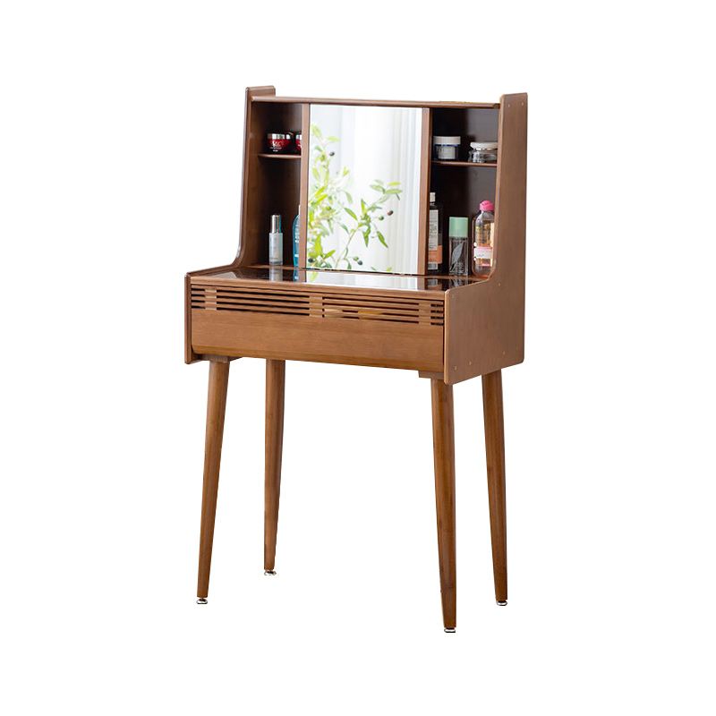 Tavolo da toeletta moderno tavolo da costume in legno solido set di vanità a specchio