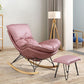 Chaise de rocker de style moderne à fuseau de fuseau de fuseau chaise de culbuteur avec ottoman
