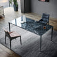 Black Metal Tripod Dining Table Industrial Rectangle Dining Room Table Clearhalo 'Dining Tables & Seating' 'Dining Tables' 'dining_table' 'furn' 'furn_dining_table' 'Furniture' 'Kitchen & Dining Furniture' 1200x1200_12d5656b-278f-4540-a116-04cf9c0200e5