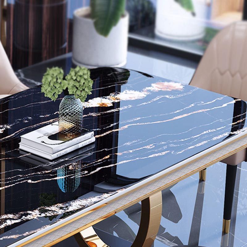 1/4/5/6 Pièces Ensemble de restauration Rectangle Rectangle Table à manger en pierre fritté