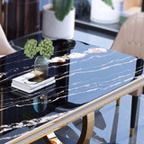 1/4/5/6 Pièces Ensemble de restauration Rectangle Rectangle Table à manger en pierre fritté