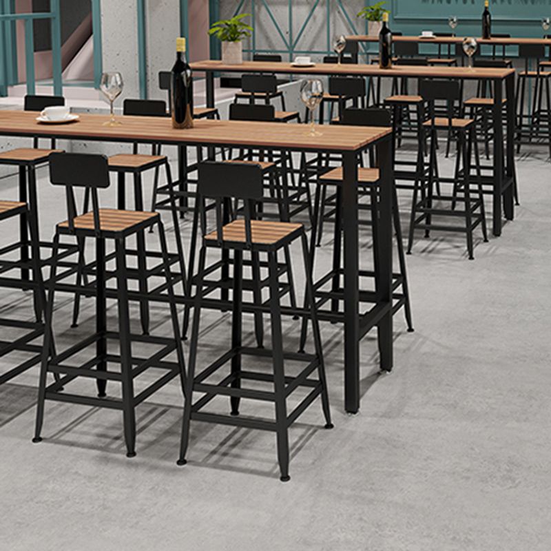 Table de comptoir en bois rectangulaire moderne, ensemble de Table de Bar 1/5/9 pièces pour café