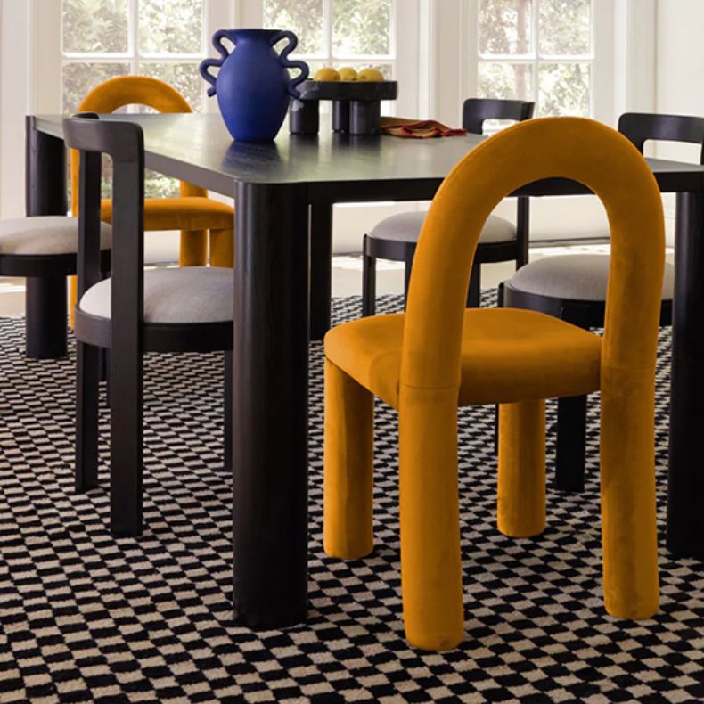 Moderne einfache Armless Esstühle Holzrahmen Offener Rücken für Esszimmer für Esszimmer