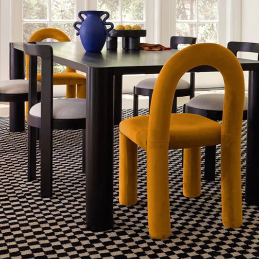 Sillas de comedor sin brazos modernas marco de madera sillas de comedor abiertas para comedor para comedor