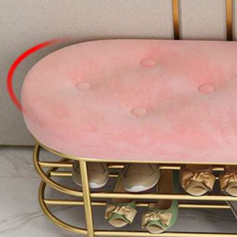 13.65-inch Width Modern Entryway Bench Cushioned Metal Seating Bench Clearhalo 'Benches' 'Chairs & Seating' 'furn' 'furn_benches' 'Furniture' 'Living Room Furniture' 1200x1200_12d6cd21-cdd3-45fb-a92c-37b0b988073b