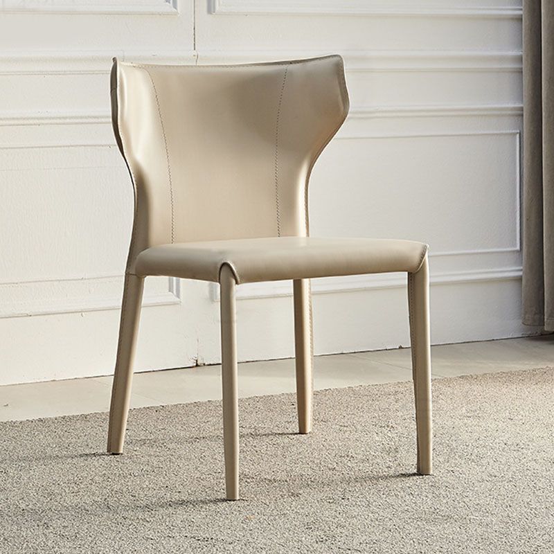 Sedia laterale in pelle finta sedia da pranzo contemporanea cucina