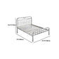 Contemporary Style Bed Frame Metal Standard Bed with Headboard