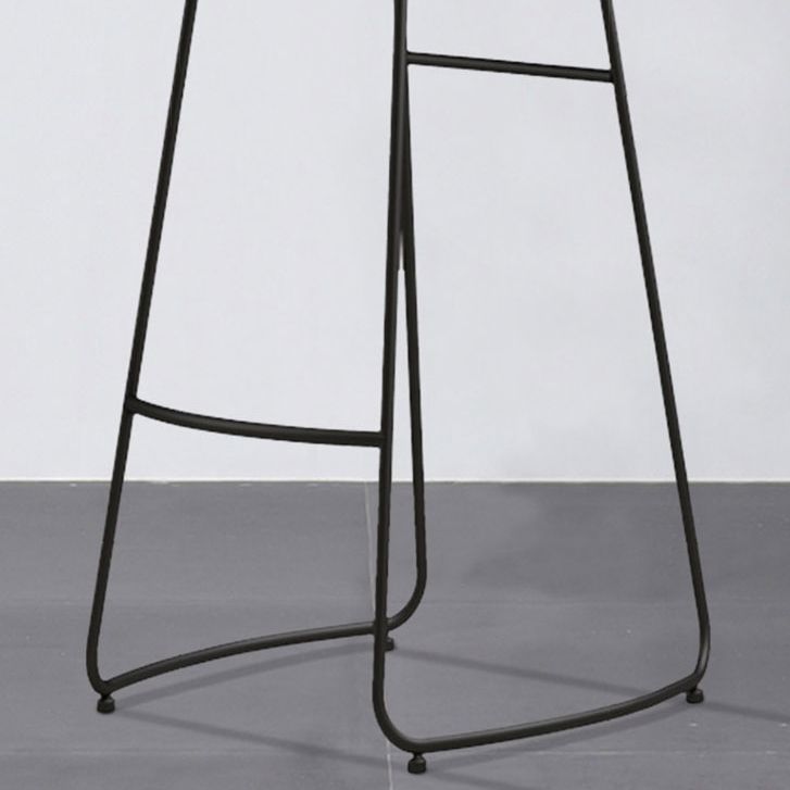 Modern Armless Backrest Counter Stool Iron Bar Stool with Acrylic Seat for Milk Tea Shop