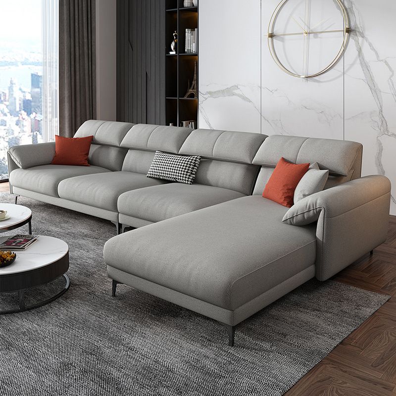 Contemporary Right Hand Facing Sofa & Chaise with Pillow Top Arm