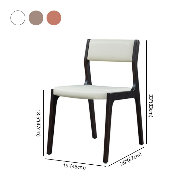 Industrial Wood Dining Chair Dining Room Armless Open Back Dining Side Chair Clearhalo ' kitchen&dining_furn' 'Dining Chairs' 'Dining Tables & Seating' 'dining_chair' 'furn' 'furn_dining_chair' 'Furniture' 'furniture_dining_chair' 'Kitchen & Dining Furniture' 'kitchen' 1200x1200_12d8c800-c1a5-40f9-bdf1-aa035eb4dabf