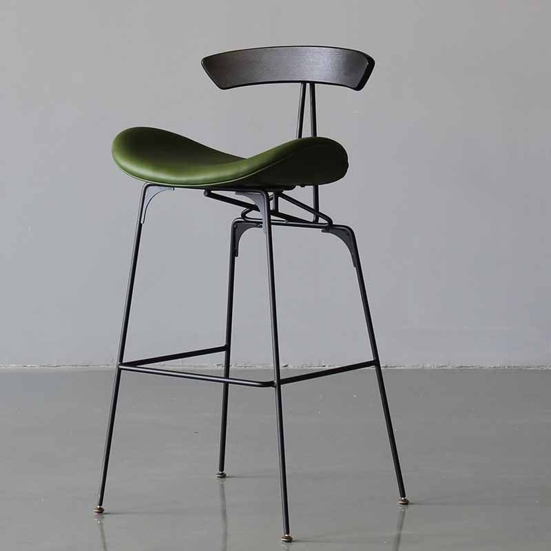 Iron Upholstered Counter Stools Industrial Low Back Bar Stools with Saddle Seat Clearhalo 'Bar Furniture' 'Bar Stools' 'bar_stools' 'furn' 'furn_bar_stools' 'furniture_bar_stools' 'Kitchen & Dining Furniture' 'kitchen&dining_furn' 'kitchen' 'kitchen_furn' Furniture' 1200x1200_12d99b61-f80e-4128-a41f-d88dfbd303f3