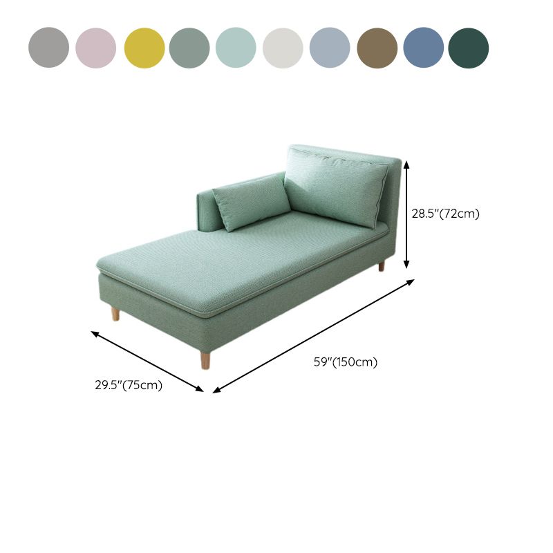 Modern Fabric Chaise Solid Wood Chaise Lounge Couch with One Armed Clearhalo 'Chairs & Seating' 'Chaise Lounge' 'chaise_lounge' 'furn' 'furn_chaise_lounge' 'Furniture' 'Living Room Furniture' 1200x1200_12da94cf-5789-4041-b93c-14a76387a5f5