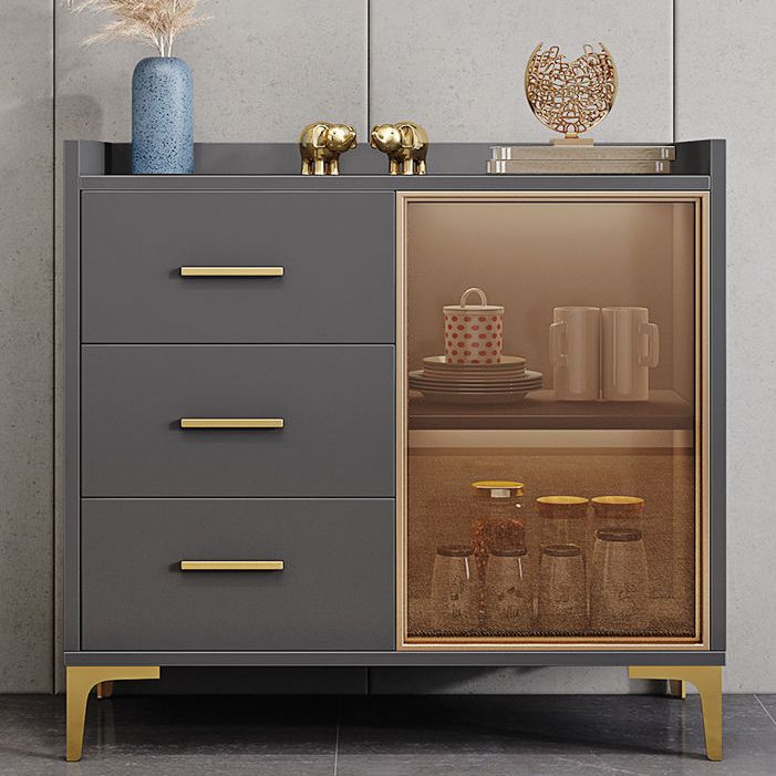 Galm ingegnerizzato in legno sideboard credenza regolabile scaffalatura con cassetto per soggiorno