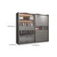 Modern Style Glass Wardrobe Gray Colour Soft Close Drawer Wardrobe Closet Clearhalo 'Armoires & Wardrobes' 'armoires_wardrobes' 'Bedroom Furniture' 'furn' 'furn_armoires_wardrobes' 'Furniture' 1200x1200_12dcb39a-6b20-43fd-a9e0-0364488bb9ee