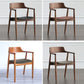 Contemporary Dining Chair 20'' Wide Open Arm Chair with 4 Wood Legs for Home Clearhalo ' kitchen&dining_furn' 'Dining Chairs' 'Dining Tables & Seating' 'dining_chair' 'furn' 'furn_dining_chair' 'Furniture' 'furniture_dining_chair' 'Kitchen & Dining Furniture' 'kitchen' 1200x1200_12df6f2e-ec39-4d38-bd14-bf3aa4d135d4