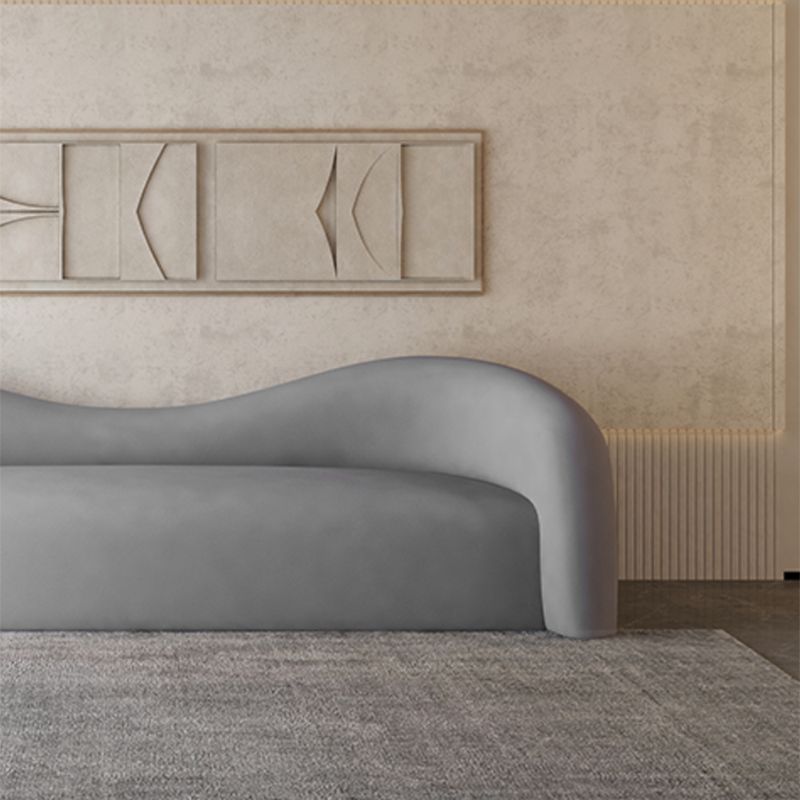 30.7 "Hリビングルーム用の現代ベルベット/ウール湾曲したソファー