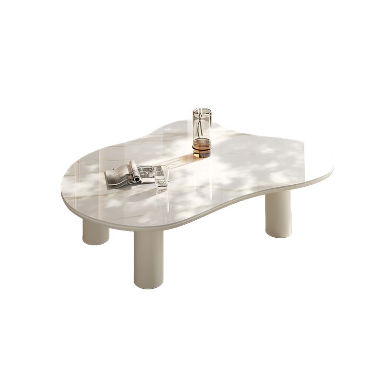 No Distressing Single Coffee Table Slate Free-Form White Coffee Table Clearhalo 'Coffee & Accent Tables' 'Coffee Tables' 'coffee_tables' 'furn' 'furn_coffee_tables' 'Furniture' 'Living Room Furniture' 1200x1200_12e0ec94-edcf-42b1-9d46-6b79558a7317