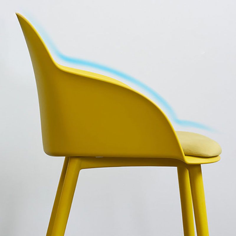 Contemporary Dining Chairs Solid Back Dining Arm Side Chairs with Plastic Legs Clearhalo ' kitchen&dining_furn' 'Dining Chairs' 'Dining Tables & Seating' 'dining_chair' 'furn' 'furn_dining_chair' 'Furniture' 'furniture_dining_chair' 'Kitchen & Dining Furniture' 'kitchen' 1200x1200_12e20677-7f0f-4c06-bcf2-9f0799663afd
