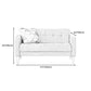 65"High Modern Cotton Blend Tufted Square Arm Sofa, Living Room