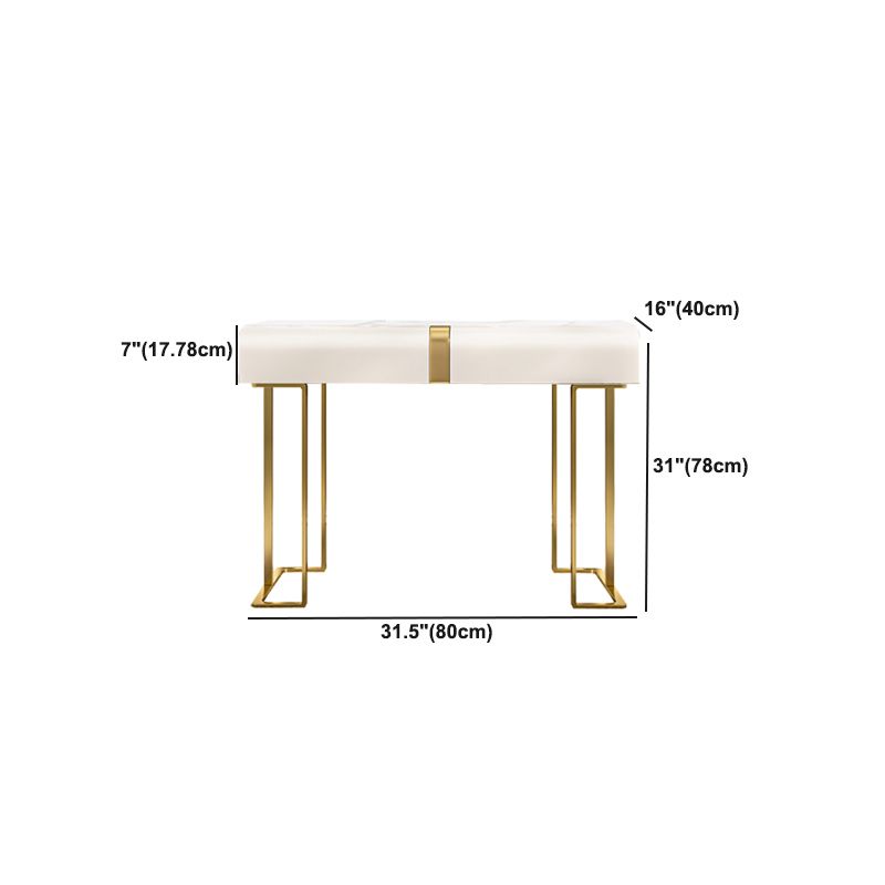 Glam Slate Top Make -up Eitelkeitstisch Tabelle 30,7 "großer beige Schminktisch