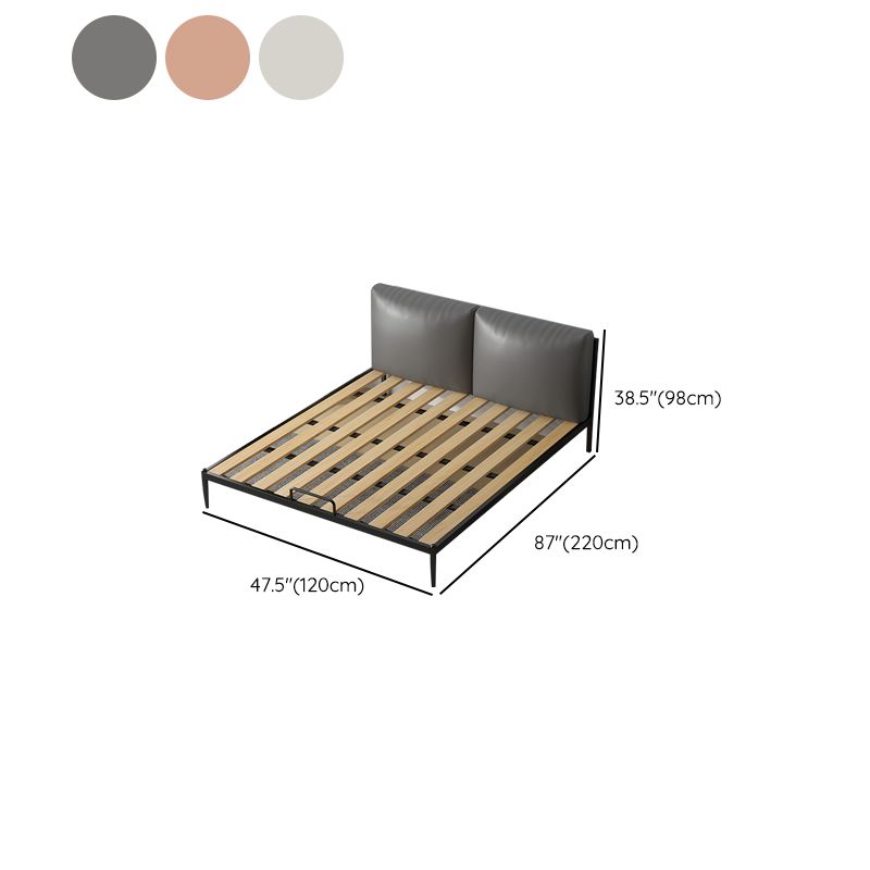 Upholstered Headboard Bed Standard Metal and Upholstered Bed Clearhalo 'Bedroom Furniture' 'Beds' 'furn' 'furn_beds' 'Furniture' 1200x1200_12e46af5-0466-453a-b29a-3f64ca393802