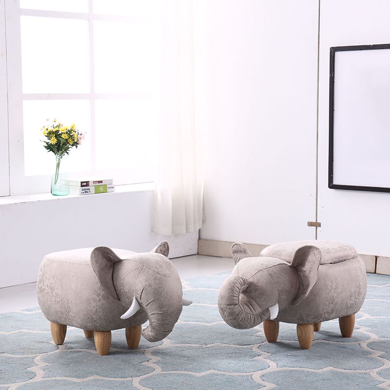 Contemporáneo de cuero de imitación tapizada otomana de otomana de forma especialidad Pouf