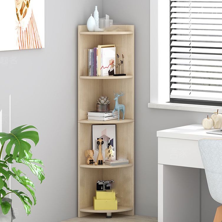 Modern Engineered Wood Bookshelf Corner Book Shelf for Living Room