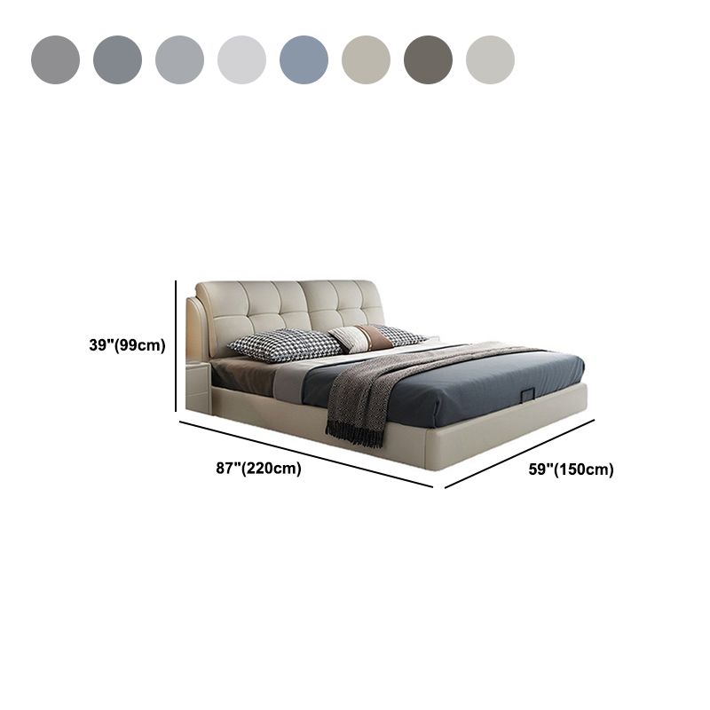 Rangement en bois de pin contemporain avec dossier de tête de tête de rangement