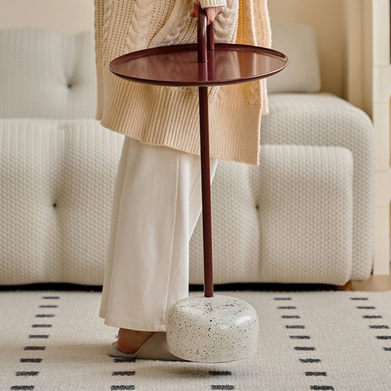 14" Wide Contemporary Corner Table Pedestal Round Accent Side Table Clearhalo 'Coffee & Accent Tables' 'End & Side Tables' 'end_side_tables' 'furn' 'furn_end_side_tables' 'Furniture' 'Living Room Furniture' 1200x1200_12e70de0-e73d-4ef6-9bee-9d3058a72c92