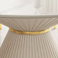 Glam Pedestal Dining Table White Dining Table with Turntable for Kitchen Clearhalo 'Dining Tables & Seating' 'Dining Tables' 'dining_table' 'furn' 'furn_dining_table' 'Furniture' 'Kitchen & Dining Furniture' 1200x1200_12e80043-449c-4128-b50c-3d14944a3599