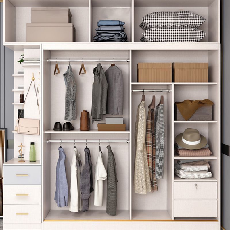 Armadio in legno in legno in stile costiero camera da letto a porte scorrevoli armadio