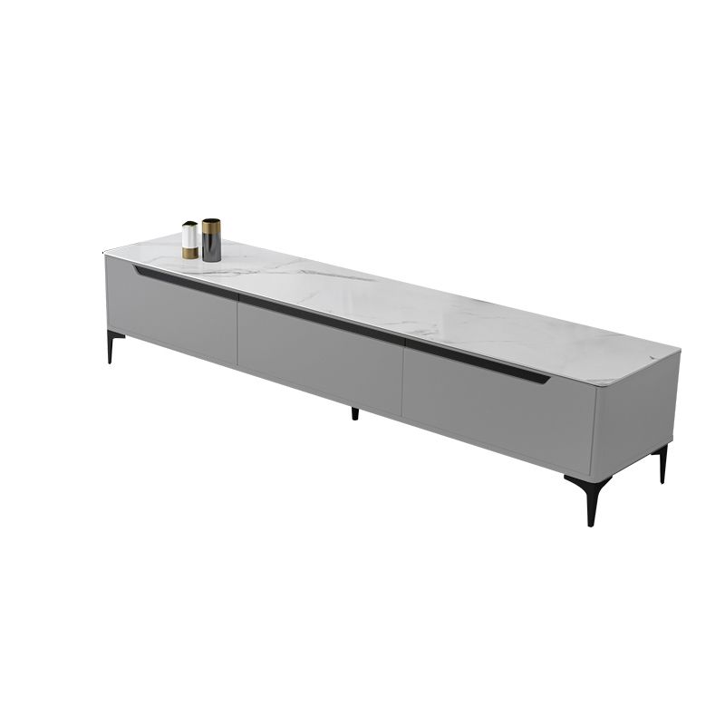 Stone TV Media Console Contemporary Stand Console with 3 Drawers ...